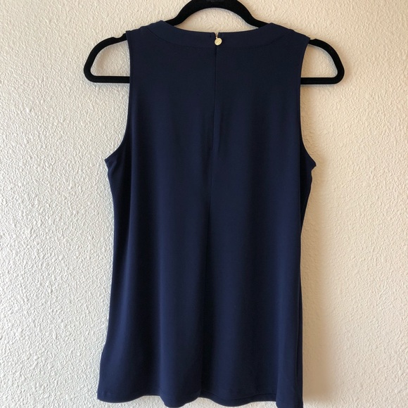 MICHAEL Michael Kors Key-Hole Neck Sleeveless Top - Picture 2 of 7